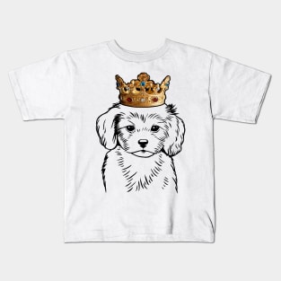 Cavachon Dog King Queen Wearing Crown Kids T-Shirt